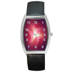 Fractal Red Sample Abstract Pattern Background Barrel Style Metal Watch by Amaryn4rt