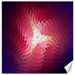 Fractal Red Sample Abstract Pattern Background Canvas 12  X 12   by Amaryn4rt