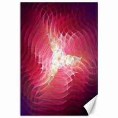 Fractal Red Sample Abstract Pattern Background Canvas 12  X 18   by Amaryn4rt