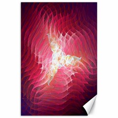 Fractal Red Sample Abstract Pattern Background Canvas 24  X 36  by Amaryn4rt