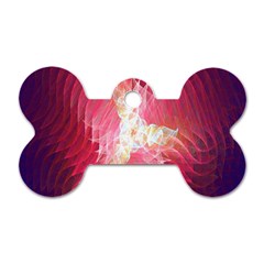 Fractal Red Sample Abstract Pattern Background Dog Tag Bone (one Side) by Amaryn4rt