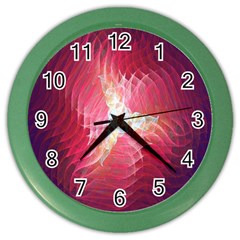 Fractal Red Sample Abstract Pattern Background Color Wall Clocks