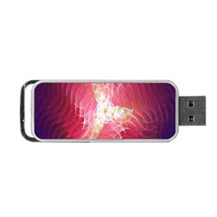 Fractal Red Sample Abstract Pattern Background Portable Usb Flash (one Side) by Amaryn4rt