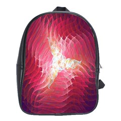 Fractal Red Sample Abstract Pattern Background School Bags (xl) 