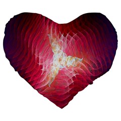 Fractal Red Sample Abstract Pattern Background Large 19  Premium Heart Shape Cushions