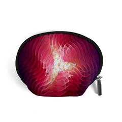 Fractal Red Sample Abstract Pattern Background Accessory Pouches (small) 