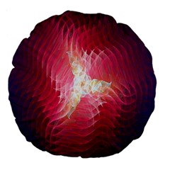 Fractal Red Sample Abstract Pattern Background Large 18  Premium Flano Round Cushions