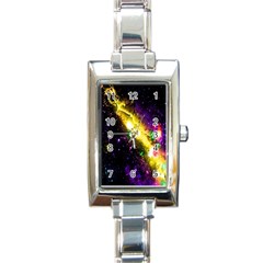 Galaxy Deep Space Space Universe Stars Nebula Rectangle Italian Charm Watch by Amaryn4rt