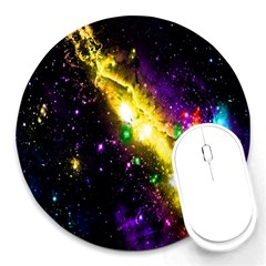 Galaxy Deep Space Space Universe Stars Nebula Round Mousepads by Amaryn4rt