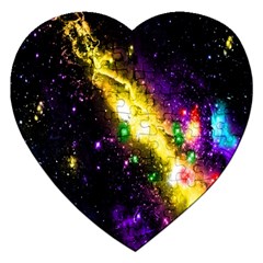 Galaxy Deep Space Space Universe Stars Nebula Jigsaw Puzzle (heart)