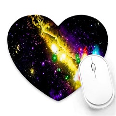 Galaxy Deep Space Space Universe Stars Nebula Heart Mousepads by Amaryn4rt