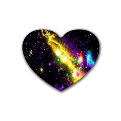 Galaxy Deep Space Space Universe Stars Nebula Heart Coaster (4 Pack)  by Amaryn4rt