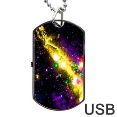 Galaxy Deep Space Space Universe Stars Nebula Dog Tag Usb Flash (two Sides)