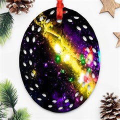 Galaxy Deep Space Space Universe Stars Nebula Ornament (oval Filigree)