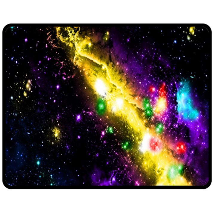 Galaxy Deep Space Space Universe Stars Nebula Double Sided Fleece Blanket (Medium) 