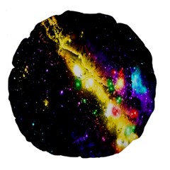 Galaxy Deep Space Space Universe Stars Nebula Large 18  Premium Flano Round Cushions