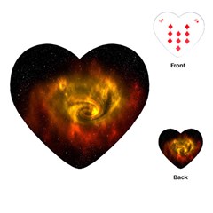 Galaxy Nebula Space Cosmos Universe Fantasy Playing Cards (heart) 