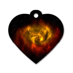 Galaxy Nebula Space Cosmos Universe Fantasy Dog Tag Heart (one Side) by Amaryn4rt