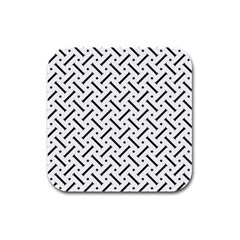 Geometric Pattern Rubber Square Coaster (4 Pack) 