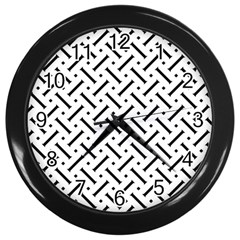 Geometric Pattern Wall Clocks (black) by Amaryn4rt