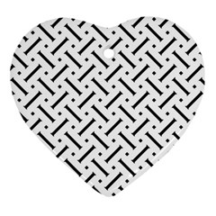 Geometric Pattern Heart Ornament (two Sides)