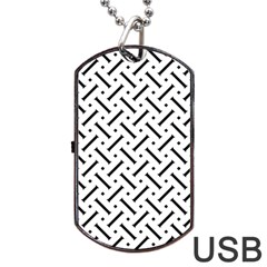 Geometric Pattern Dog Tag Usb Flash (one Side)