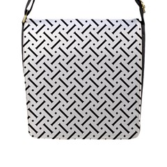 Geometric Pattern Flap Messenger Bag (l) 