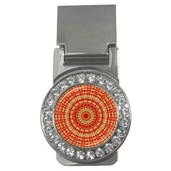 Gold And Red Mandala Money Clips (cz) 