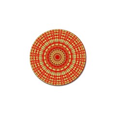 Gold And Red Mandala Golf Ball Marker (10 Pack)