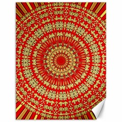 Gold And Red Mandala Canvas 12  X 16  