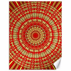 Gold And Red Mandala Canvas 18  X 24  