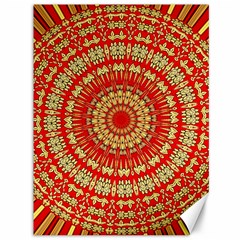 Gold And Red Mandala Canvas 36  X 48   by Amaryn4rt