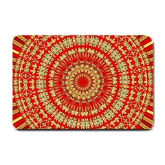 Gold And Red Mandala Small Doormat 