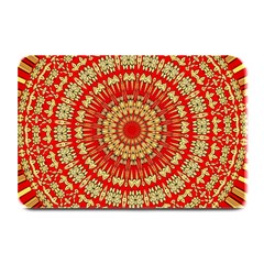 Gold And Red Mandala Plate Mats by Amaryn4rt