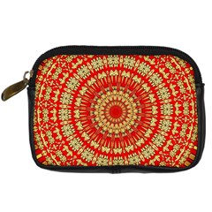 Gold And Red Mandala Digital Camera Cases