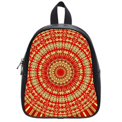 Gold And Red Mandala School Bags (small) 