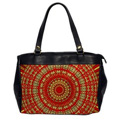 Gold And Red Mandala Office Handbags