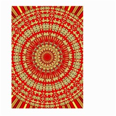 Gold And Red Mandala Large Garden Flag (two Sides) by Amaryn4rt