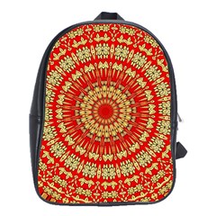 Gold And Red Mandala School Bags (xl) 