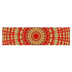 Gold And Red Mandala Satin Scarf (oblong) by Amaryn4rt