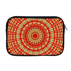 Gold And Red Mandala Apple Macbook Pro 17  Zipper Case