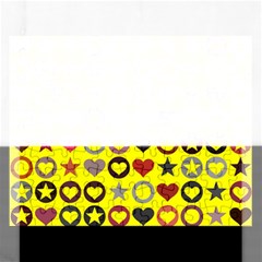 Heart Circle Star Seamless Pattern Rectangular Jigsaw Puzzl