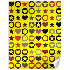 Heart Circle Star Seamless Pattern Canvas 12  X 16  