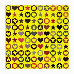 Heart Circle Star Seamless Pattern Medium Glasses Cloth (2-side) by Amaryn4rt