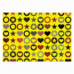 Heart Circle Star Seamless Pattern Large Glasses Cloth (2-side)