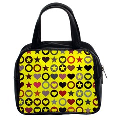 Heart Circle Star Seamless Pattern Classic Handbags (2 Sides) by Amaryn4rt