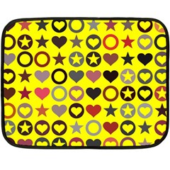 Heart Circle Star Seamless Pattern Fleece Blanket (mini) by Amaryn4rt