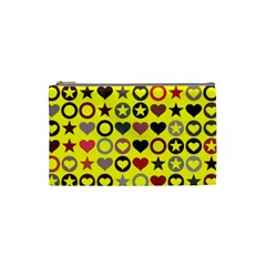 Heart Circle Star Seamless Pattern Cosmetic Bag (small)  by Amaryn4rt