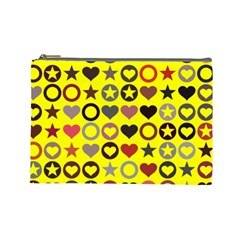 Heart Circle Star Seamless Pattern Cosmetic Bag (large) 