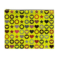 Heart Circle Star Seamless Pattern Cosmetic Bag (xl) by Amaryn4rt